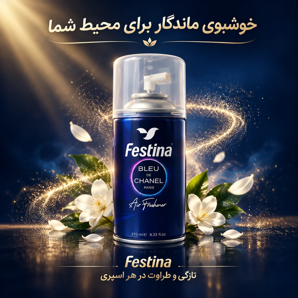 اسپری خوشبوکننده محیط Festina مدل Bleu de Chanel حجم ۲۵۰ میلی لیتر